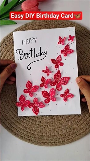 EASY 3D Butterfly Card Tutorial 🦋 | Handmade Gift Idea #shorts