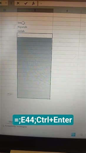 One Formula, Multiple Cells – Excel Magic #ExcelShortcut #ExcelHacks #MSExcel #OfficeTips #Shorts