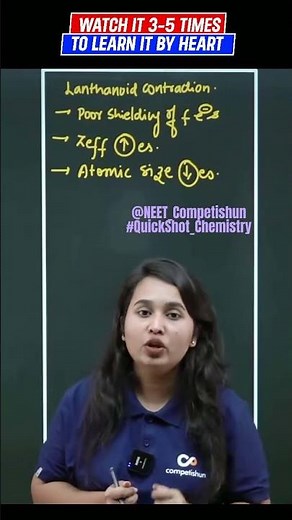Lanthanoid Contraction | QuickShot Chemistry | #deepika #neet #neet2025 #neetpreperation #organic