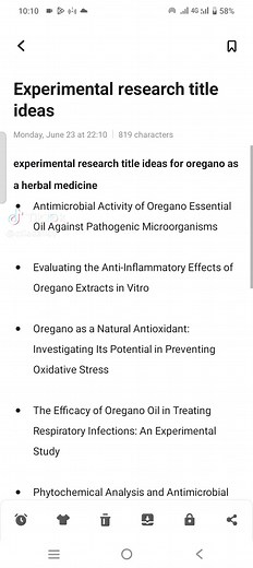 Research Title Ideas for Experimental Projects