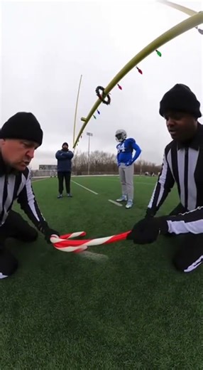 Refs Use Candy Cane as Official Measuring Tool