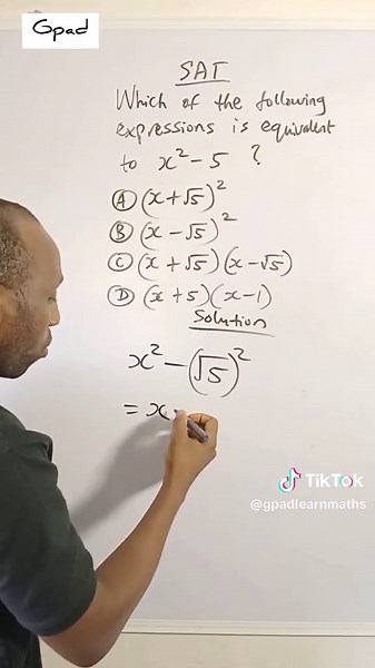 How to Factor x² - 5 Using Difference of Two Squares