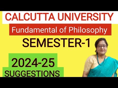 cu semester 1 philosophy || 2024-25 suggestions ||fundamental of philosophy |major |minor| syllabus