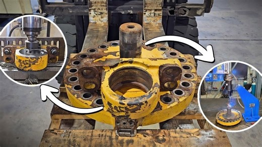 Dump truck suspension machining & welding