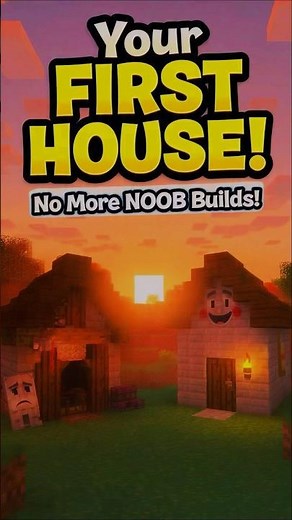 How to Build Your FIRST House in Minecraft! (No More Dirt Hut) #minecraft