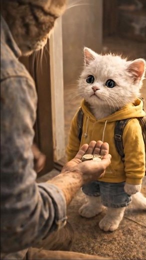 This Cat Father Gave His Last Coin for His Kitten 😭🐱 #kittencuddles #catheaven #catshorts