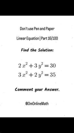 Online Math Coaching on Instagram: "If possible write your answer in the Ordered Pair. ✨ #linearequation #exponents #omonlinemath"