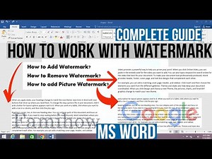 How to Work With Watermark | A Complete Guide | A Complete Tutorial of Watermark in MS Word