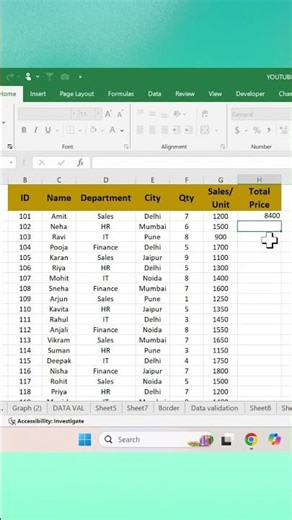Excel Fill Handle Trick | Auto Fill Data in Seconds #youtubeshorts #shorts #excel