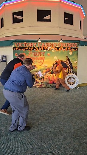 6.8K views · 77 reactions | Our Casino Hosts Pete, Liam and Jordan were having fun yesterday with a little Thanksgiving Turkey Photo shoot. Now check out the bloopers and outtakes. Remember, if you don't have plans for Thanksgiving, we would love to have you. Our special meal for Thanksgiving is buy 1, get 1 free!!! PS- We are nominating Jordan for the Oscar for best end scene. #bloopers #comedy #outtakes #casino #Thanksgiving | Victory Casino Cruises | Facebook