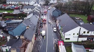 Watch: Aerial footage reveals the aftermath of a tornado-like weather event in Leitrim, on Sunday, which left boats overturned and tiles ripped off roofs. Read more here: https://www.irishtimes.com/environment/2023/12/11/storm-fergus-clean-up-begins-after-tornado-in-leitrim-village-uproots-trees-and-overturns-boats/ | The Irish Times