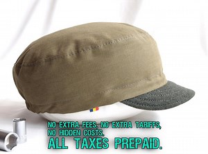 Crocodile Green Army Hat With Soft Brim, Handmade Cotton Cap - Etsy