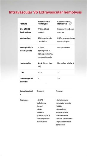 Intravascular VS Extravascular hemolysis #pathologyacademy #draditikumar #neetpg #usmle #frcpath
