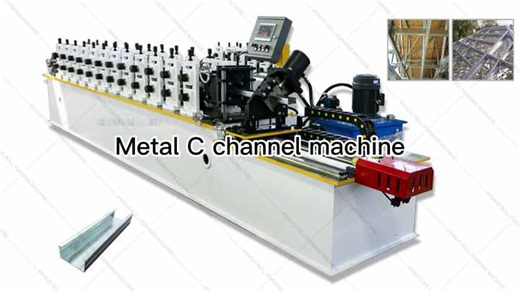 Cold Forming Steel C U Channel Metal Stud and Track Roll Forming Machine