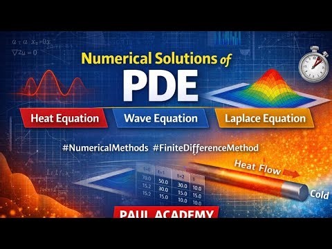 Numerical Solution of Wave Equation | Finite Difference Method | Engineering Mathematics|Paul Aademy