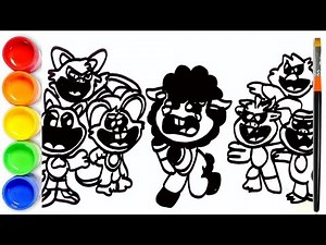 How to draw Nightmare Critters | Drawing Poppy Playtime | Nightmare Critters