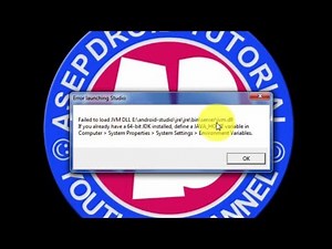 Mengatasi "Failed To Load JVM" Ketika Membuka Android Studio 64 Bit (SOLVED)