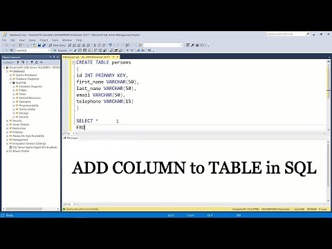 How to ADD COLUMN to table in SQL