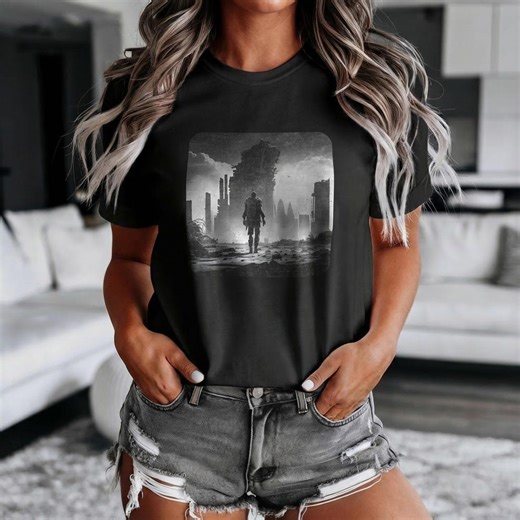 Retro Robot Sci-fi Graphic Tee, Distressed Mecha Art Gamer Apparel - Etsy