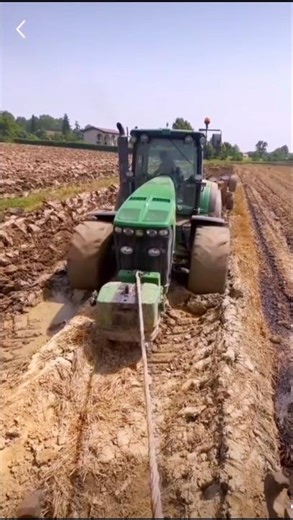 Epic Tractor Pullout! John Deere Stuck Deep in Mud 😱🚜 #usatractor #johndeere #tractorpulling
