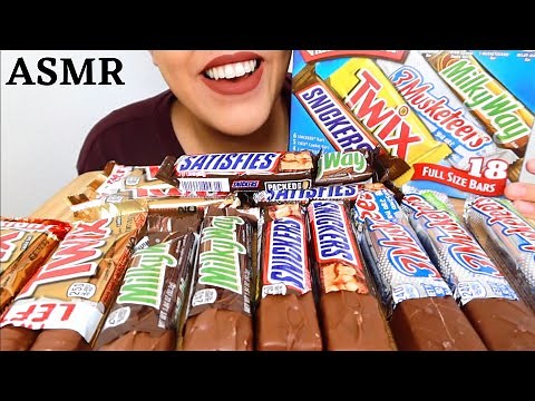ASMR CHOCOLATE BARS Snickers, Twix, MilkyWay & 3Musketeers