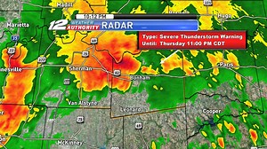 Severe Thunderstorm Warning...Monitor News 12 and your KXII Weather Authority app for updates. | KXII-TV | Facebook