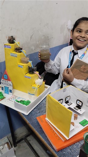 Water Purification Or Pollution 😂😂 Project in my School #shorts