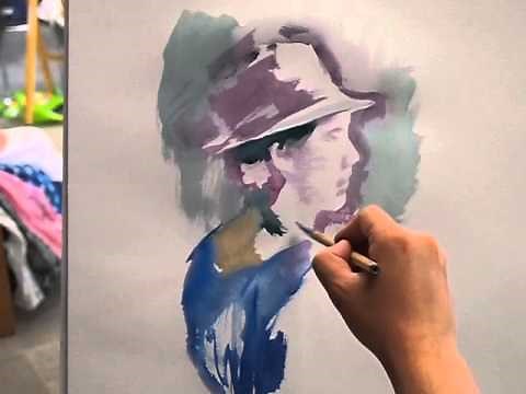 「大友義博先生による人物☆２０分水彩クロッキー」その１（2013.7.23）