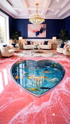 I Built a Heart Aquarium Floor at Home 💖🐟 Most Satisfying DIY Transformation#diy #shorts