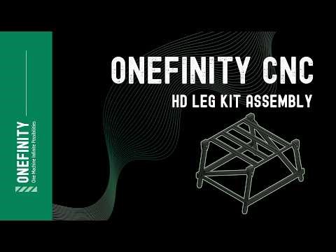 Onefinity CNC Heavy Duty Leg Kit Assembly Video For Fixed QCW Stands (with optional shelf shown)