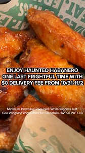 JUMP SCARE! Wingstop’s treating YOU to a $0 Delivery Fee all Halloweekend long. | Wingstop