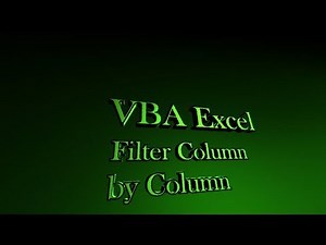 Filter Column By Another Column VBA Excel