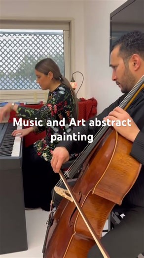 Soundscape session abstract painting with live music.
