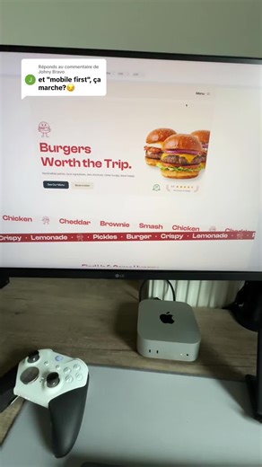 Réponse à @Johny Bravo C’est une excellente question surtout sur un site pour un restaurant ou 80 % des utilisateurs au moins vont être sur mobile. 👌 #siteweb #webdesign #framer