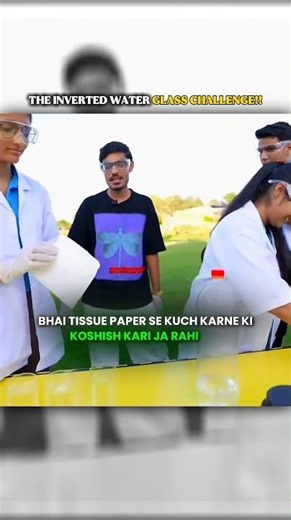 Can You Flip a Glass of Water Upside Down Without Spilling It? 😲🧪 #shorts