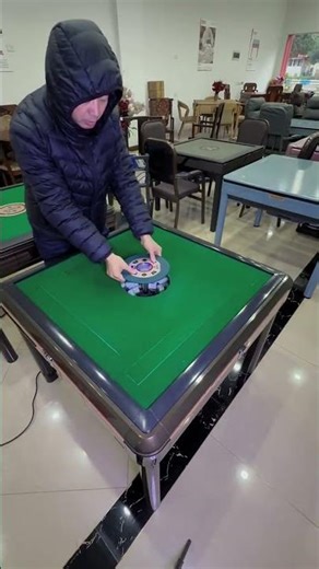 Automatic transmission system table with dinner set