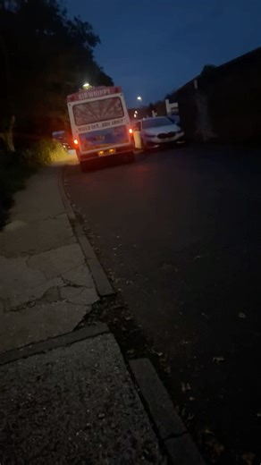 Ice cream van chimes Tonibell at night time in the distance! #icecreamvan