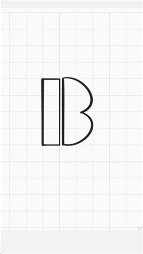 Letter B - Shape Note 173 #shape #note #shorts #drawing #letter #B #icon
