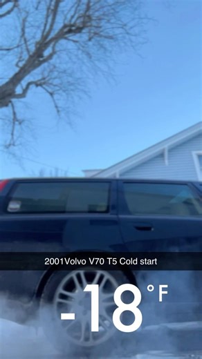 My 2001 Volvo V70 T5 has a little trouble starting in the cold…