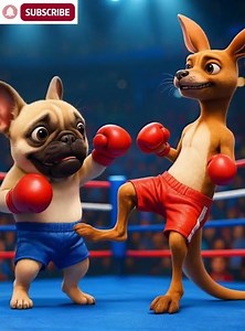 Epic Animal Boxing Battle Ends in Surprise! #cartoon #crazypets #animation #funnydogs