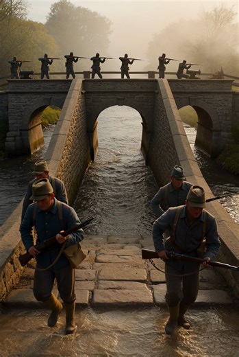 The Battle of Antietam — 1862 Battle of Antietam American Civil War September 17, 1862. The bloodiest single day in American history. At dawn, Union troops advanced through a cornfield that would be mowed down not by harvesters — but by rifle fire. Fighting surged back and forth across Sunken Road — later called Bloody Lane. At Burnside Bridge, repeated assaults failed before finally breaking through. By nightfall, over 22,000 Americans were killed, wounded, or missing. Antietam did not decisive