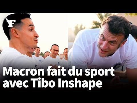À Abu Dabi, Macron fait du sport avec Tibo InShape