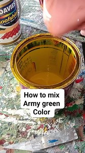 Army green color semi gloss #armygreen #color #oldrose #hansayellow #baguiogreen #fbreelsvideo #paintmixing | Roger Ursal Verano