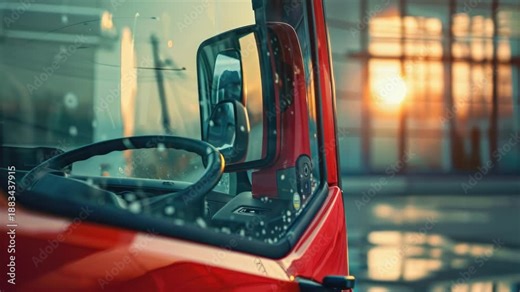 Video A detailed view of a car's steering wheel, with various controls and markings visible