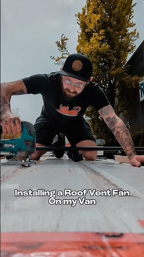 DIY Van Camper | Installing a Roof Vent Fan on my Van 🚐 #diy #campervan #vanlife