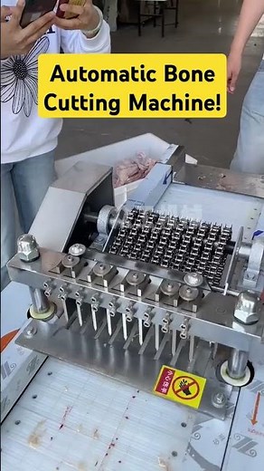 Automatic Bone Cutting Machine!#BoneCutter #MeatProcessing #FoodMachinery #AutomaticCutter
