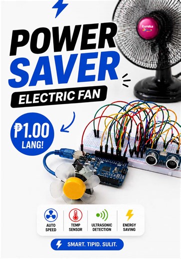 ₱1 Lang Kuryente?! Electric Fan Power Saver 😳 Gumawa ako ng DIY electric fan power saver gamit Arduino 😳 ✔️ Auto ON/OFF depende sa condition ✔️ Sensor-based control ✔️ Energy saving mode Maliit na project pero malaking tipid sa kuryente 💡 Perfect para sa gustong magbawas ng electric bill! 😂 #Arduino #DIYProject #PowerSaver #TipidKuryente