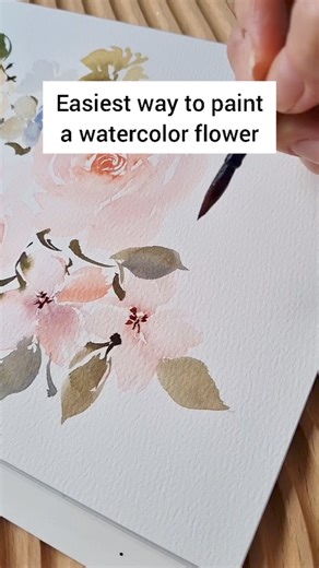 49K views · 851 reactions | Easiest way to paint a watercolor flower  | Joly Poa Watercolorist | Facebook