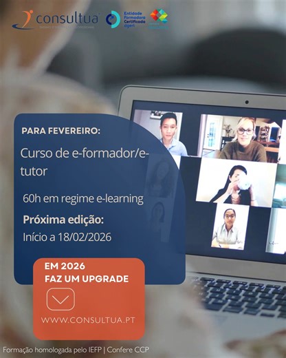 Consultua on Instagram: "𝗧𝗲𝗺𝗼𝘀 𝗼 𝘂𝗽𝗴𝗿𝗮𝗱𝗲 𝗾𝘂𝗲 𝗼 𝘀𝗲𝘂 𝗖𝗩 𝗽𝗿𝗲𝗰𝗶𝘀𝗮! ✨ 𝐂𝐚𝐧𝐬𝐚𝐝𝐨/𝐚 𝐝𝐞 𝐟𝐨𝐫𝐦𝐚𝐜̧𝐨̃𝐞𝐬 𝐨𝐧𝐥𝐢𝐧𝐞 𝐚𝐛𝐨𝐫𝐫𝐞𝐜𝐢𝐝𝐚𝐬? A̲p̲r̲e̲n̲d̲a a criar experiências de aprendizagem incríveis! 💻 Com o curso de E-Formador e Tutor, vai descobrir todos os segredos do aperfeiçoamento pedagógico em e-learning. 𝗢 𝗾𝘂𝗲 𝘃𝗮𝗶 𝗹𝗲𝘃𝗮𝗿 𝗰𝗼𝗻𝘀𝗶𝗴𝗼: 🔹 Plena autonomia nas plataformas Moodle e ZOOM. 🔹 Técnicas de comunicação digital que funcionam. 🔹 A