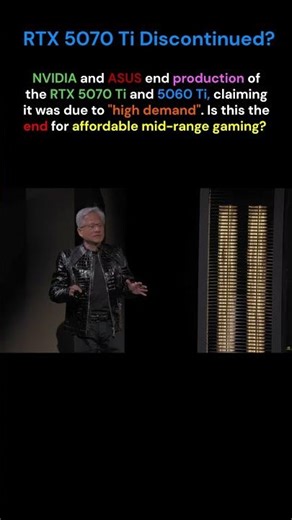NVIDIA and ASUS discontinue RTX 5070 Ti #technology #nvidia #computer